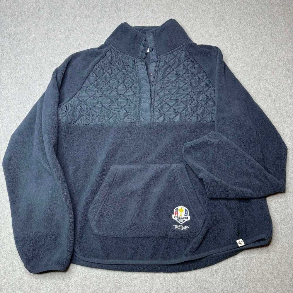 '47 Brand Quilted Fleece‎ 1/4 Snap Ryder Cup 2020 Whistling Straights Women's L
